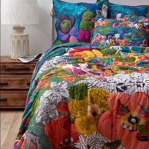 Anthropologie Lush Landscape Full Quilt